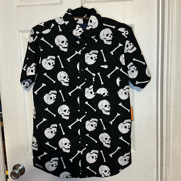 Other - Men’s Rugby University Skeleton button shirt